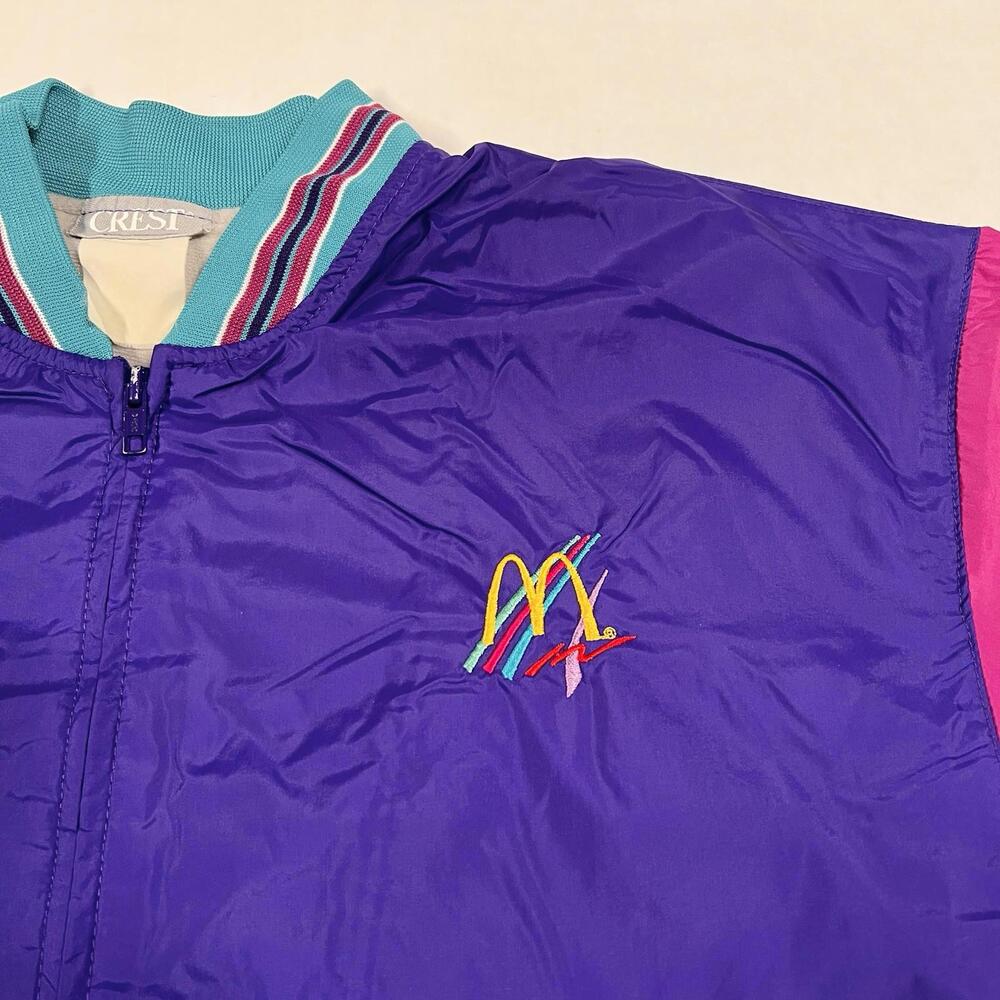 90’s Vintage McDonald’s Color Block Windbreaker Jacket Fits Sz XL RARE - READ - Picture 2 of 11
